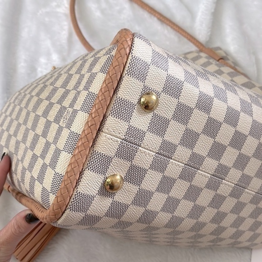 Louis Vuitton Propriano Tote Bag Damier Azur Leather White -Like New- 20… - Picture 15 of 16